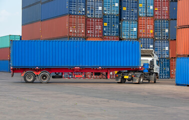 40 foot container on a truck International Shipping and Delivery