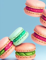 Colorful Macaroons on Multi Style