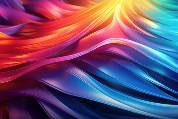 Obraz premium multicolored, rainbow texture. background with bright colors, glow and waves. ultraviolet, neon and glow