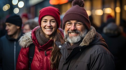 Obraz premium A candid shot of shoppers happily standing , Background Image,Desktop Wallpaper Backgrounds, HD