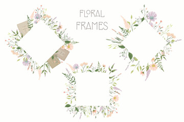Square floral frames