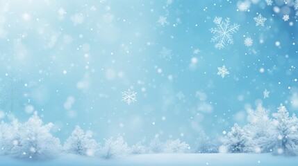 Fototapeta premium Winter christmas background with snow and frost with for web banner, design template, Generative AI