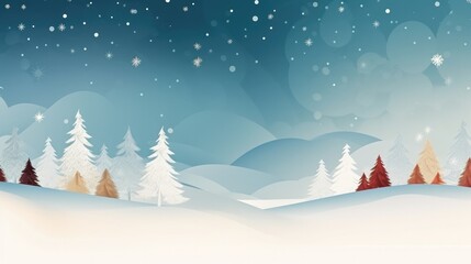 Winter christmas background with snow and frost with for web banner, design template, Generative AI
