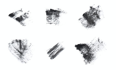 Set of vector grunge textures. Artistic texture of ink strokes