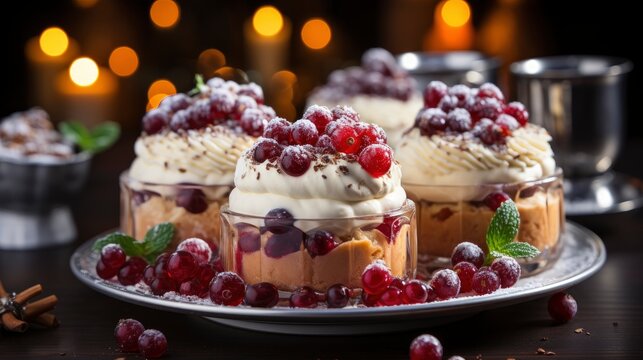 A close-up of Boxing Day holiday-themed desserts , Background Image,Desktop Wallpaper Backgrounds, HD