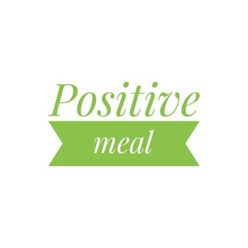 ''Positive Meal'' Quote Illustration