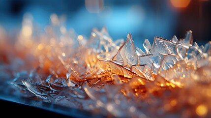 Frosty winter window Frost-covered windowpane Close-up, Background Image,Desktop Wallpaper Backgrounds, HD - obrazy, fototapety, plakaty