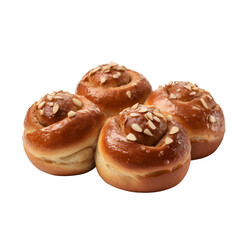 Cardamom buns isolated on transparent background