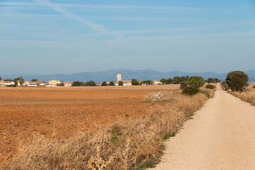 landscape with a village in Spain