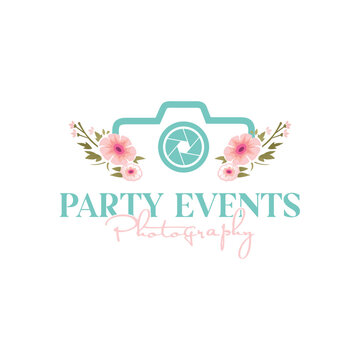Party Events Photography Logo Design Vector Template