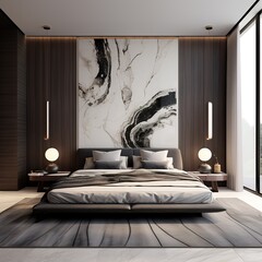 Stylish modern Interior of a bedroom