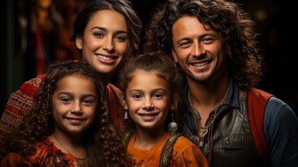 Fototapeta premium Portraits of migrant families celebrating their , Background Image,Desktop Wallpaper Backgrounds, HD