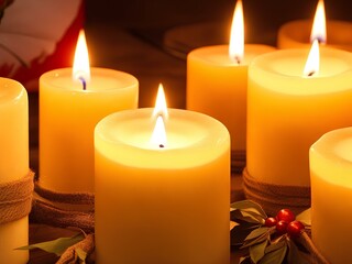 Christmas candles flame