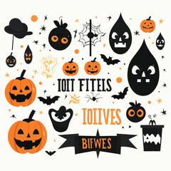 illustration Vector set of Halloween party