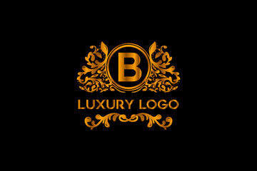 Luxury, royal, monogram, latter, business logo design