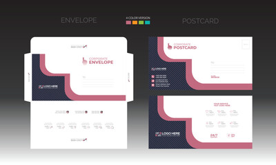 envelope and postcard for any company use