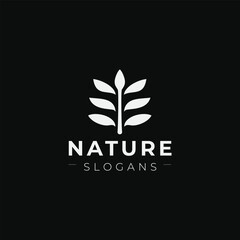 modern minimalist, bold simple leaf logo, nature tree leaf concept
