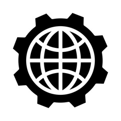 Solid Globe Gear icon