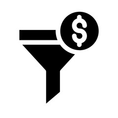 Solid Dollar Funnel icon