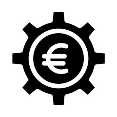 Solid Euro Cog icon