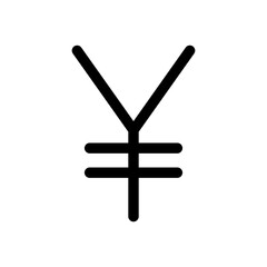 Fototapeta premium Solid Yen coin icon
