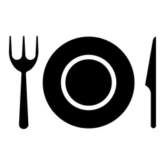 Solid dinner icon