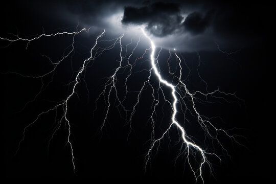 lightning strikes 3d rendering element