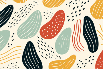 Christmas winter seamless pattern, abstract style. Good for fashion fabrics, children’s clothing, T-shirts, postcards, email header, wallpaper, banner, events, covers, advertising, and more.