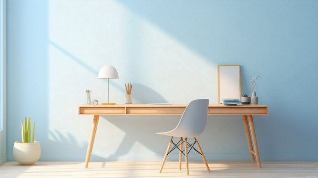 interior minimalist design office Generative AI