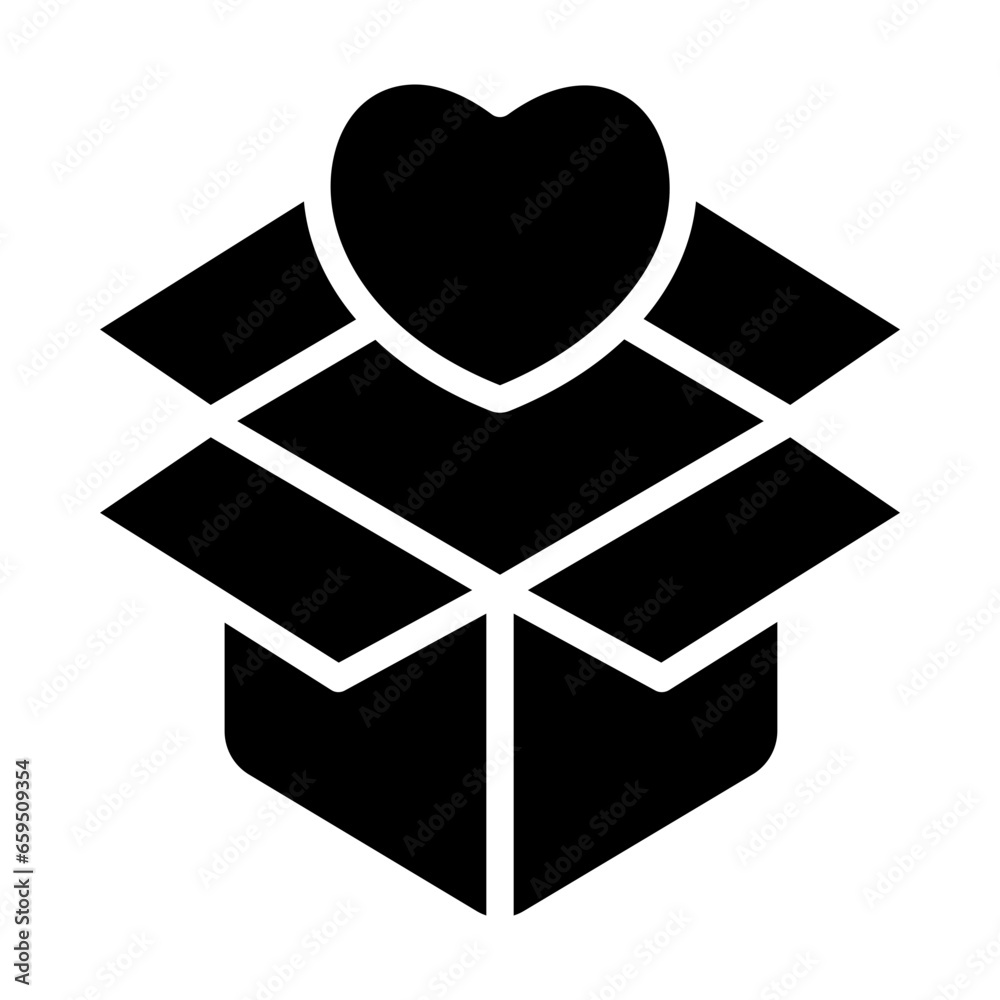 Sticker solid package box package icon