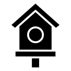 Solid Bird house icon