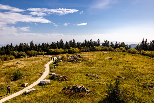 Wundersch&ouml;ne Herbstwanderung durch das Fichtelgebirge im oberfr&auml;nkischen Bischofsgr&uuml;n - Bayern - Deutschland