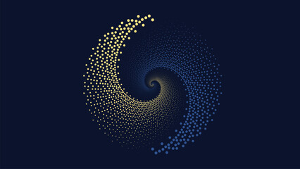 Abstract Spiral minimalist dotted vortex type background. - obrazy, fototapety, plakaty