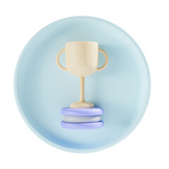 trophy back to school with circle in purple theme