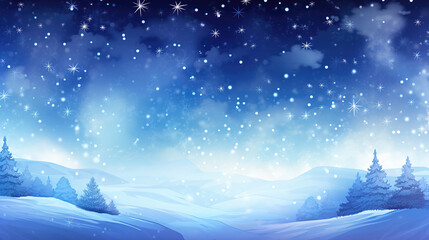 Fototapeta na wymiar a beautiful magical winter wallpaper artwork, anime style, ai generated image