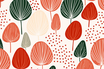 Christmas winter seamless pattern, abstract style. Good for fashion fabrics, children’s clothing, T-shirts, postcards, email header, wallpaper, banner, events, covers, advertising, and more.