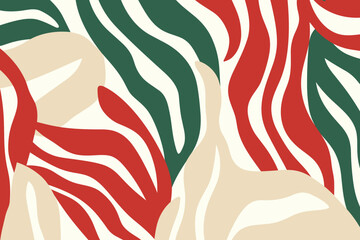 Christmas winter seamless pattern, abstract style. Good for fashion fabrics, children’s clothing, T-shirts, postcards, email header, wallpaper, banner, events, covers, advertising, and more.