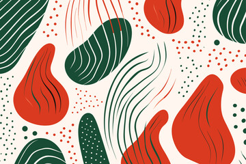 Christmas winter seamless pattern, abstract style. Good for fashion fabrics, children’s clothing, T-shirts, postcards, email header, wallpaper, banner, events, covers, advertising, and more.