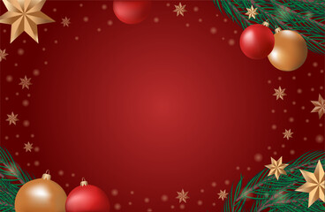 Congratulations banner. Christmas template. Background for the inscription. Christmas card