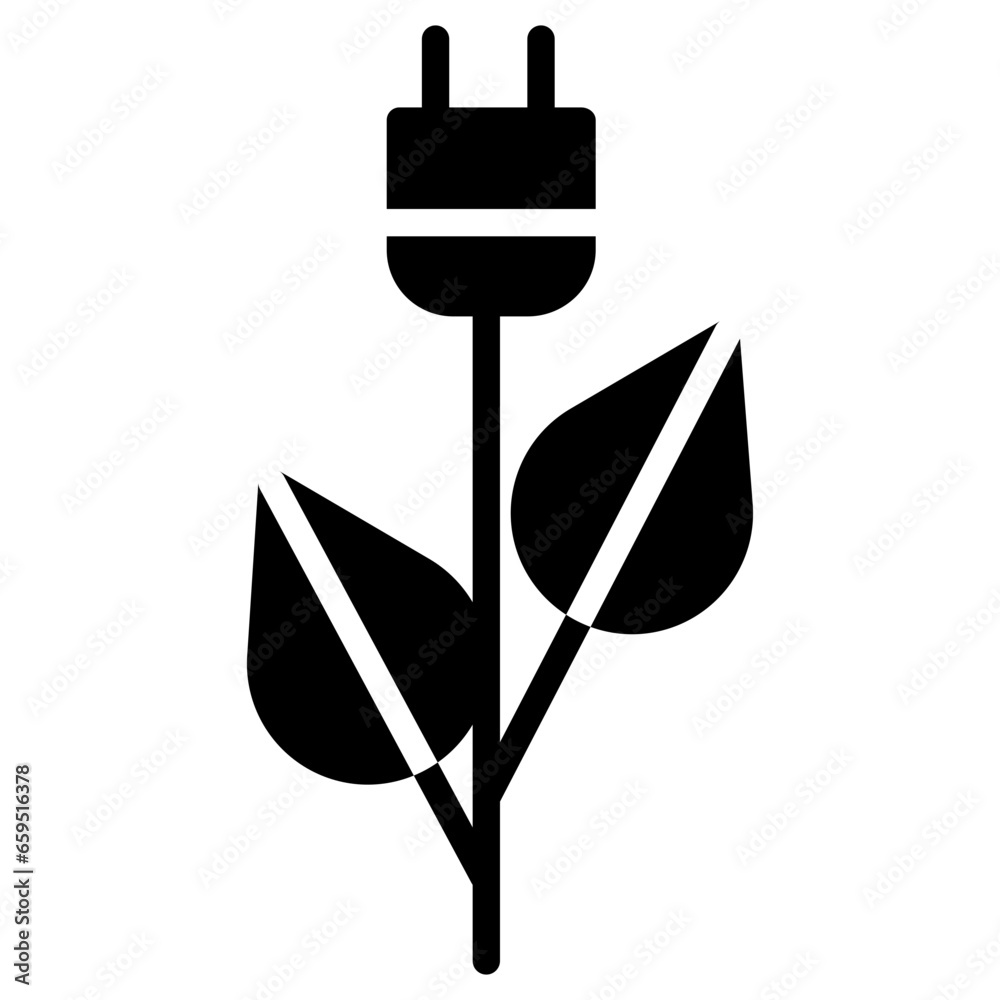 Canvas Prints solid eco plug icon