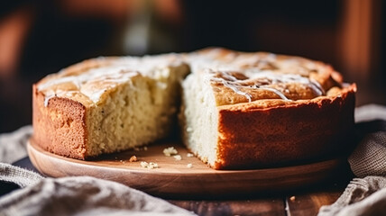 Banana bread in English country cottage, baking food and easy recipe idea for menu, food blog and cookbook