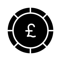 Solid Pound coin icon