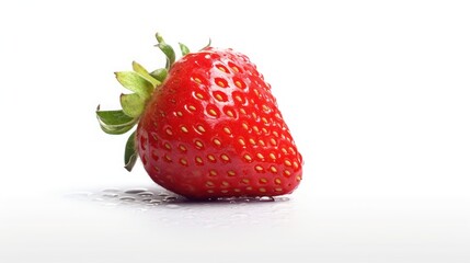 Whole strawberry isolated on white background