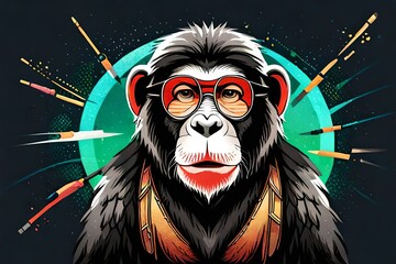 portrait of a  monkey