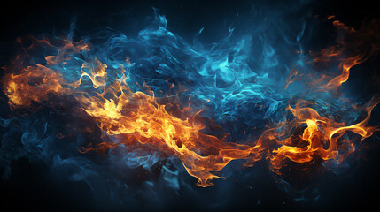 Fire , Flame has burn on the black background,
