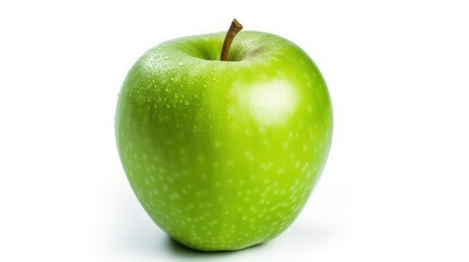 Close-up shoot of green apple with clean background and copy space
