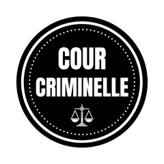 Symbole cour criminelle en France