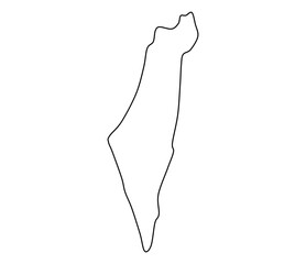 israel map, israel vector, israel outline, israel