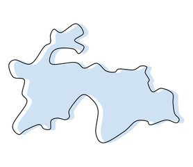 tajikistan map, tajikistan vector, tajikistan outline, tajikistan