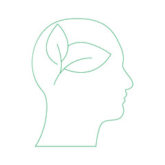 Eco Green Thinking line  Icon.